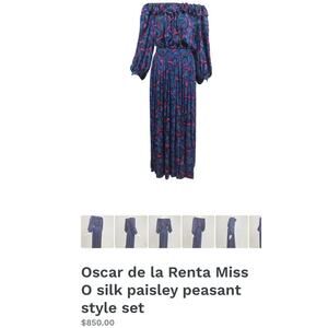 70's OSCAR DE LA RENTA MISS O VINTAGE SILK DRESS WOMEN’S SIZE 4 read description